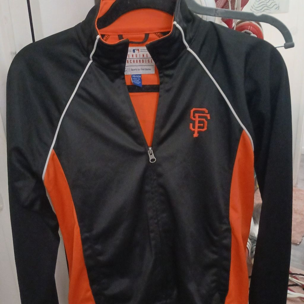 Women's Sports by Carl Banks Black Orange San Francisco Giants Jacket XS